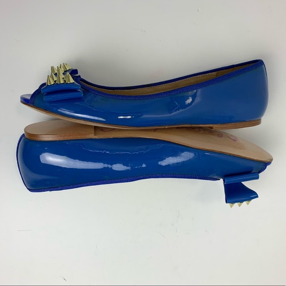 4/$25  Alejandra G. peep toe studded flats. - Picture 6 of 13